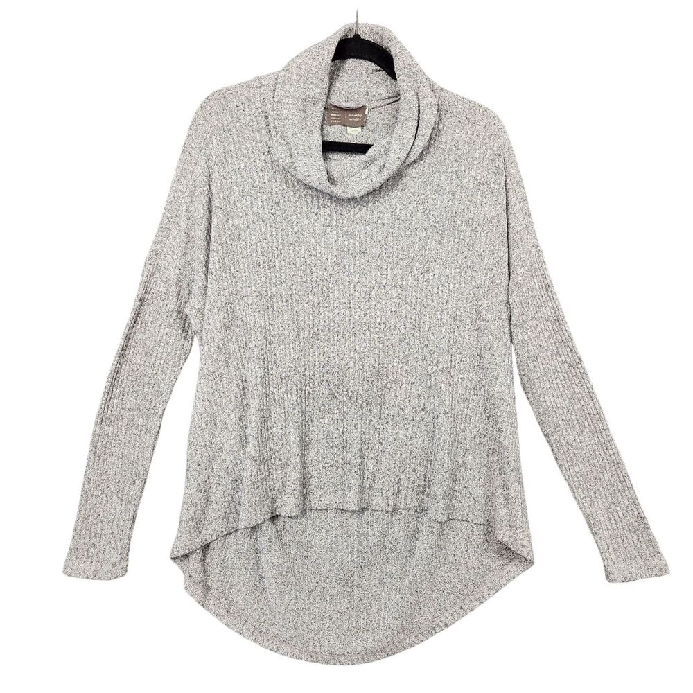 ANTHROPOLOGIE Saturday Sunday Gray Drapey Turtleneck Dolman Sweater SIZE XS / S